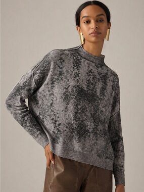 Anthropologie Pilcro Alani 100% Cashmere Sweater - Snakeskin